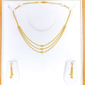 Delicate Glistening 22K Gold Three Lara Necklace Set