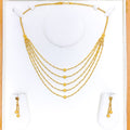 Magnificent Shiny 22K Gold Five Lara Necklace Set