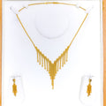 Unique Dangling Chain 22K Gold Necklace Set