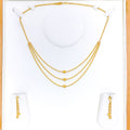 Dapper Decorative Triple Lara 22K Gold Necklace Set