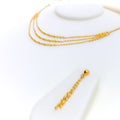 Delightful Fine Beaded 22k Gold Necklace Set 