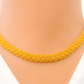 Reflective Bold Braided 21K Gold Rope Chain - 18"
