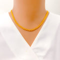 Fancy Plait 21K Gold Rope Chain - 20"