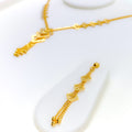 Brilliant Lustrous Dressy 22k Gold Necklace Set 