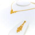 Subtle Glamorous 22k Gold Beaded Necklace Set 