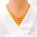 shimmering-triple-lara-22k-gold-necklace-set