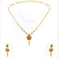 Vibrant Versatile 22k Gold Floral Necklace Set 