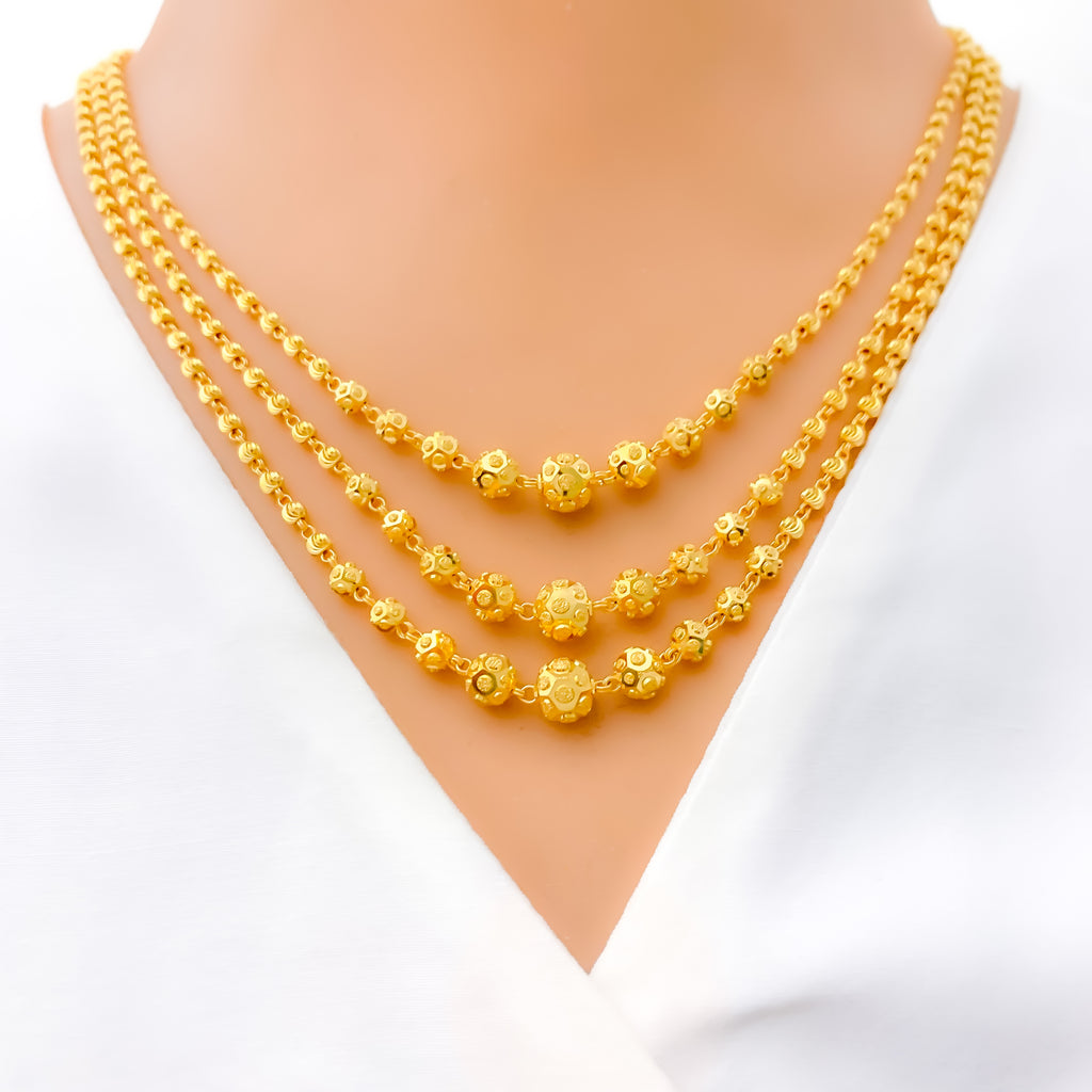 Festive Fancy Dotted 22k Gold Lara Necklace Set – Andaaz Jewelers