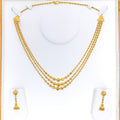 Posh Elegant Three Layered 22k Gold Necklace Set