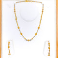 Fancy Netted Leaf 22k Gold Necklace Set