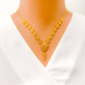 Dressy Heart 5-Piece 21k Gold Necklace Set