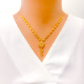 Sparkling 5-Piece 21k Gold Drop Necklace Set