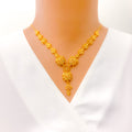 Posh Leaf Motif 5-Piece 21k Gold Necklace Set