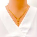 Elegant Elevated 5-Piece 21k Gold Leaf Necklace Set