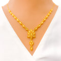 Elegant Elevated 5-Piece 21k Gold Leaf Necklace Set