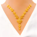 Alternating Leaf Motif 5-Piece 21k Gold Necklace Set