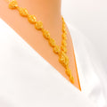 Alternating Leaf Motif 5-Piece 21k Gold Necklace Set