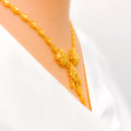 Delightful Leaf Drop 5-Piece 21k Gold Necklace Set 