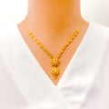 Delicate Daisy 5-Piece 21k Gold Necklace Set