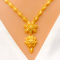 Delicate Daisy 5-Piece 21k Gold Necklace Set