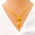 Delicate Daisy 5-Piece 21k Gold Necklace Set