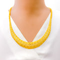 Contemporary U-Shaped 22K Gold Necklace Set 