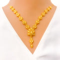 Triple Marquise Leaf 5-Piece 21k Gold Necklace Set