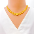 Unique Graduating Mesh Dome 22K Gold Necklace Set