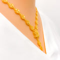 Triple Marquise Leaf 5-Piece 21k Gold Necklace Set