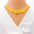 Fascinating Impressive 22K Gold Jali Necklace Set 