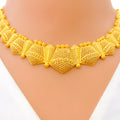 Fascinating Impressive 22K Gold Jali Necklace Set 