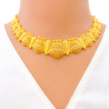 Fascinating Impressive 22K Gold Jali Necklace Set 
