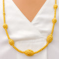 Sparkling Netted Marquise 22k Gold Necklace 