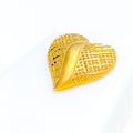 Accented Heart 22K Gold Pendant Set