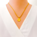Dainty Exclusive 21k Gold Oval Allah Pendant