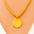 Dainty Exclusive 21k Gold Oval Allah Pendant