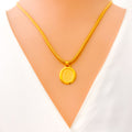 Dainty Exclusive 21k Gold Oval Allah Pendant