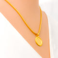 Dainty Exclusive 21k Gold Oval Allah Pendant