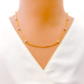 Elegant White Gold Accented 22k Gold Necklace 
