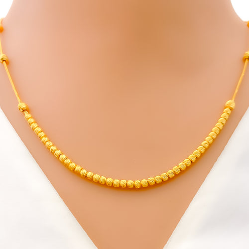 Upscale Multi Bead 22k Gold Necklace