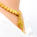 Majestic Alternating Leaf 22k Gold Necklace Set