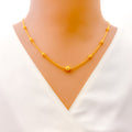 Dazzling Disco Orb 22k Gold Necklace 