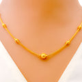 Dazzling Disco Orb 22k Gold Necklace 