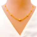 Dazzling Disco Orb 22k Gold Necklace 