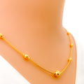 Dazzling Disco Orb 22k Gold Necklace 