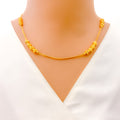 Magnificent Striped Bead 22k Gold Necklace 
