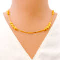 Magnificent Striped Bead 22k Gold Necklace 
