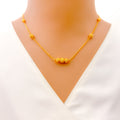 Tasteful Multi-Bead 22k Gold Necklace 