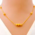 Tasteful Multi-Bead 22k Gold Necklace 