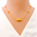 Tasteful Multi-Bead 22k Gold Necklace 